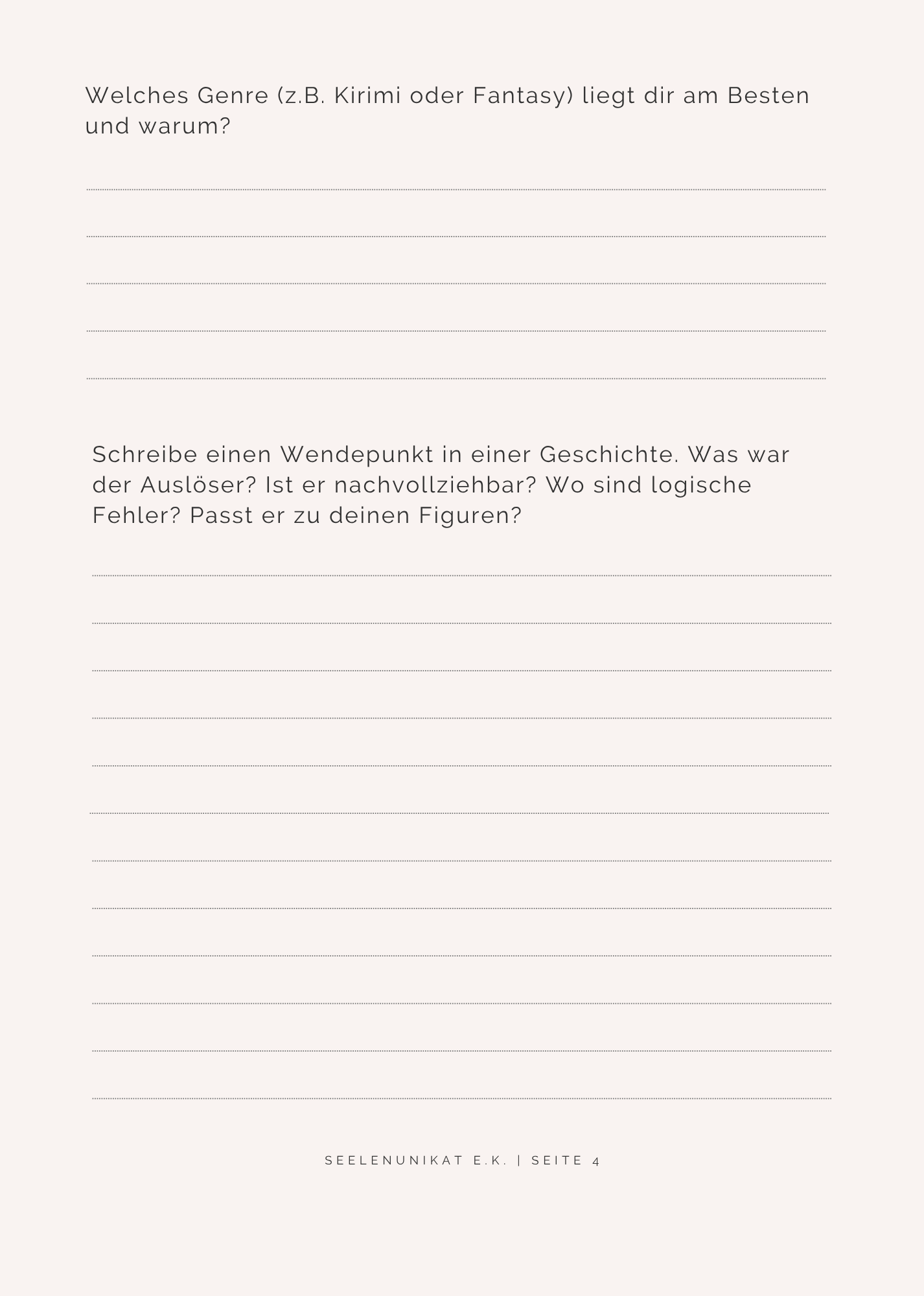 Arbeitsblatt "Schreibimpulse"-PDF