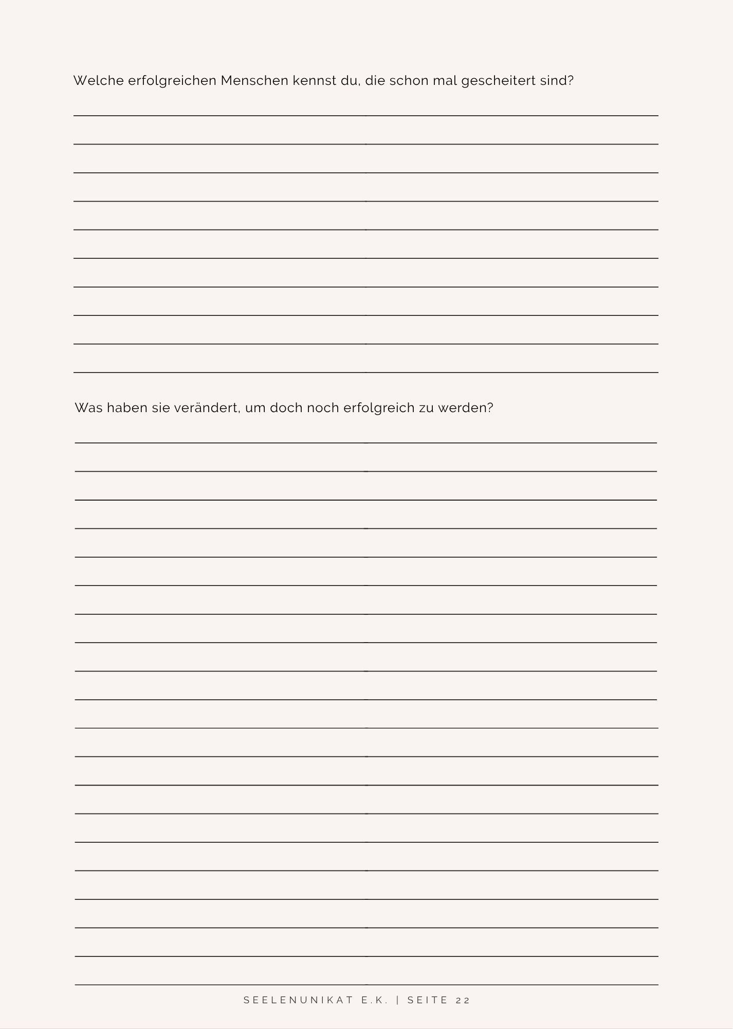 Workbook "Chance im Scheitern"