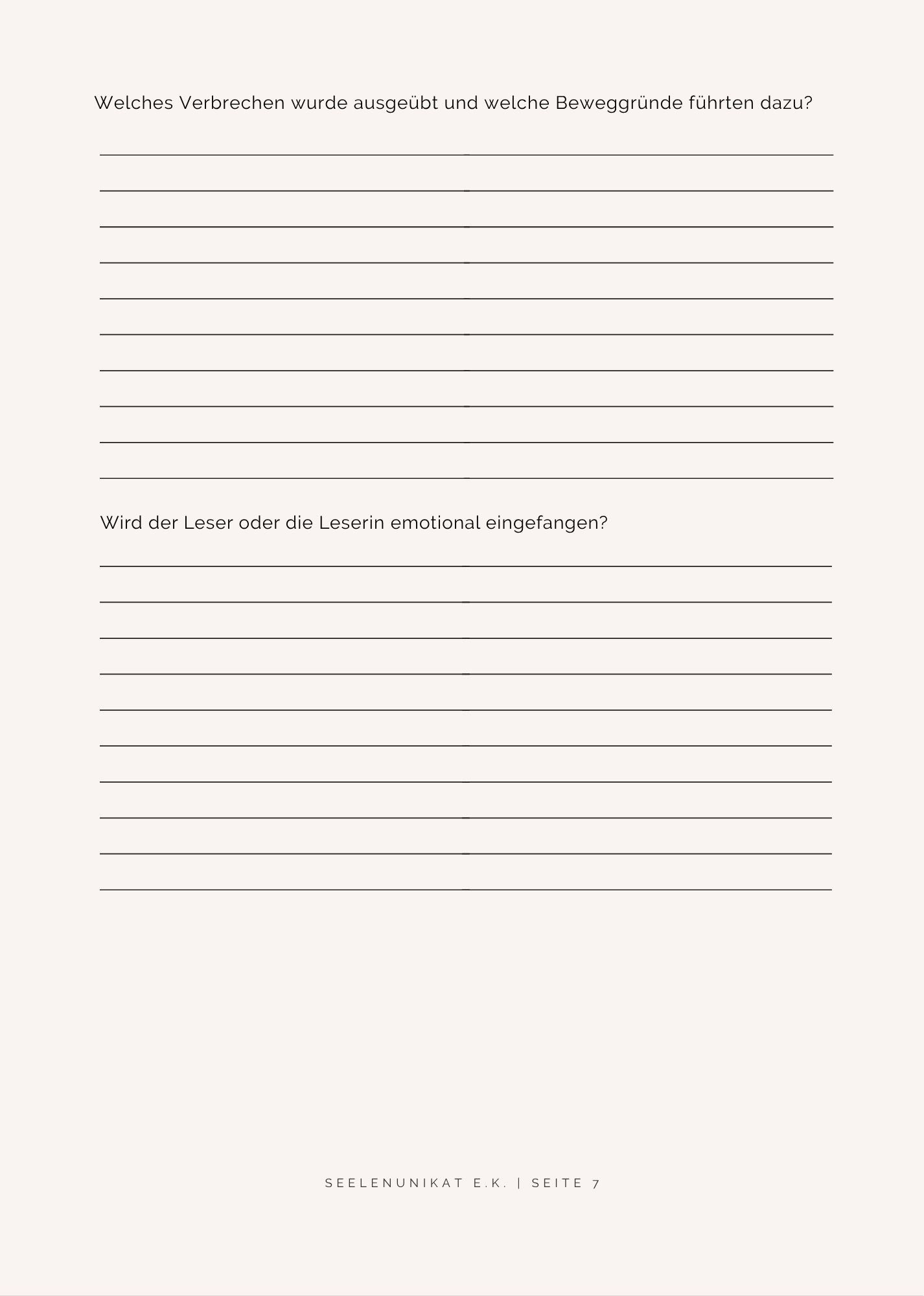 Workbook "Schreiben lernen"-Edition Krimi