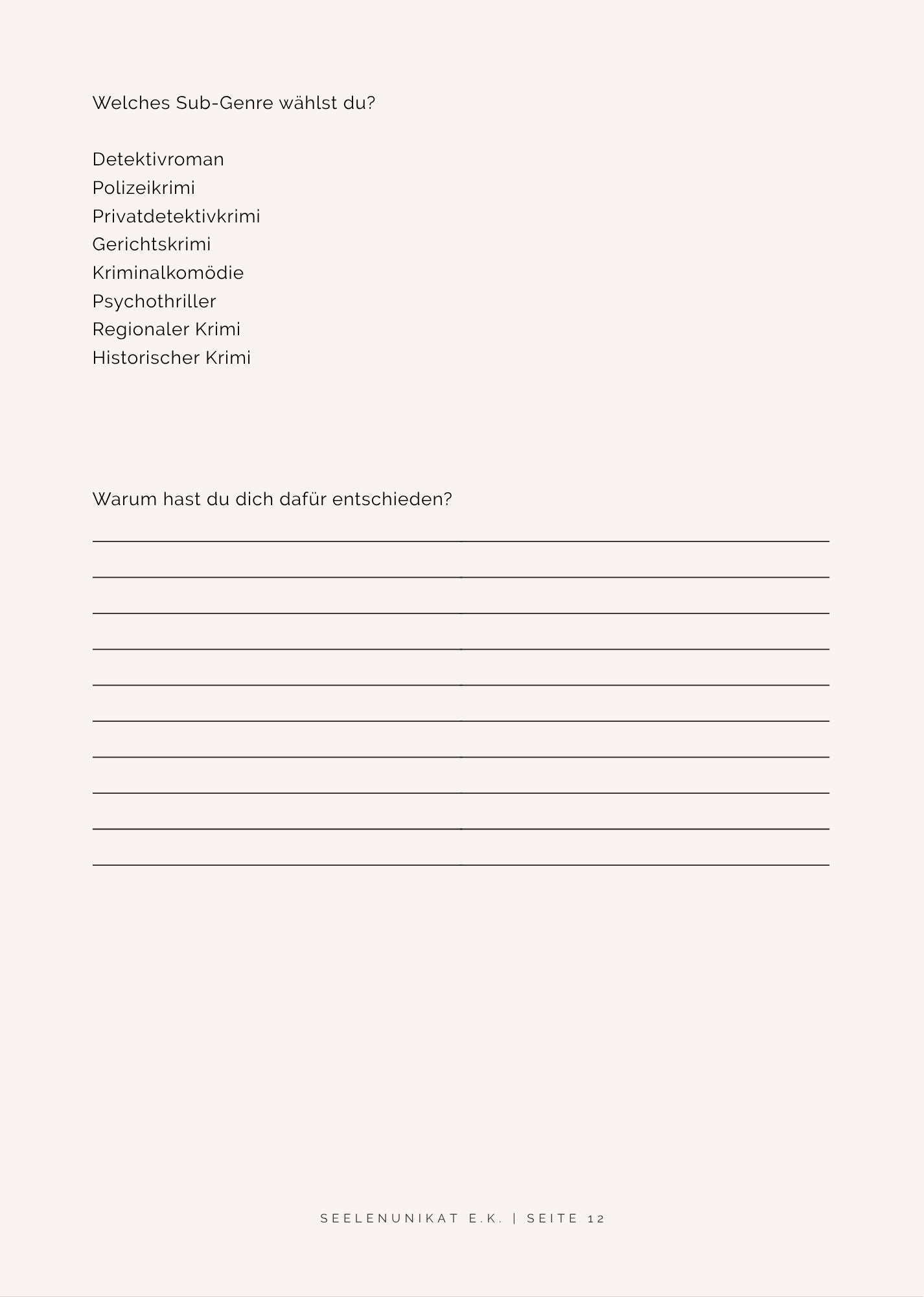 Workbook "Schreiben lernen"-Edition Krimi