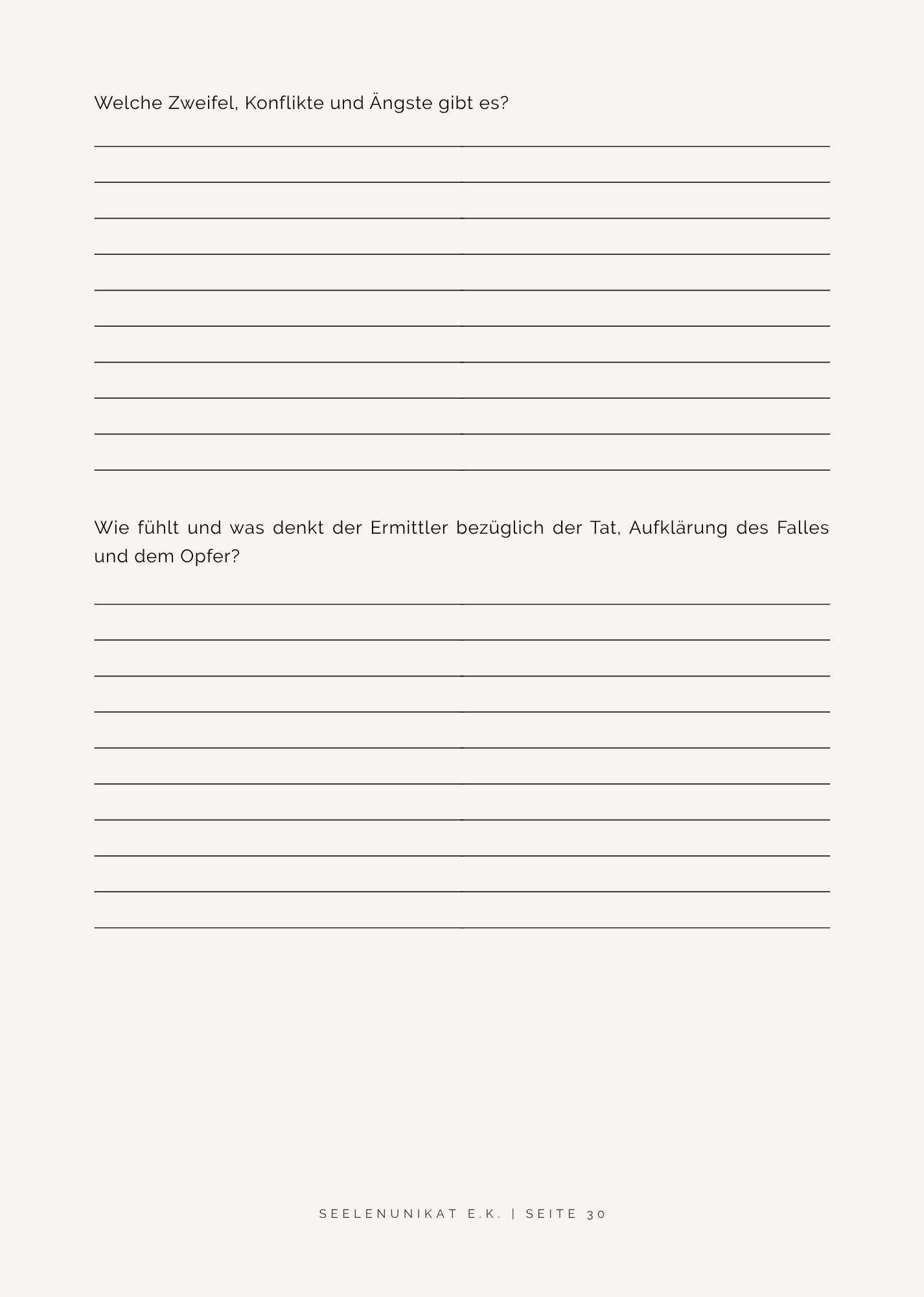 Workbook "Schreiben lernen"-Edition Krimi