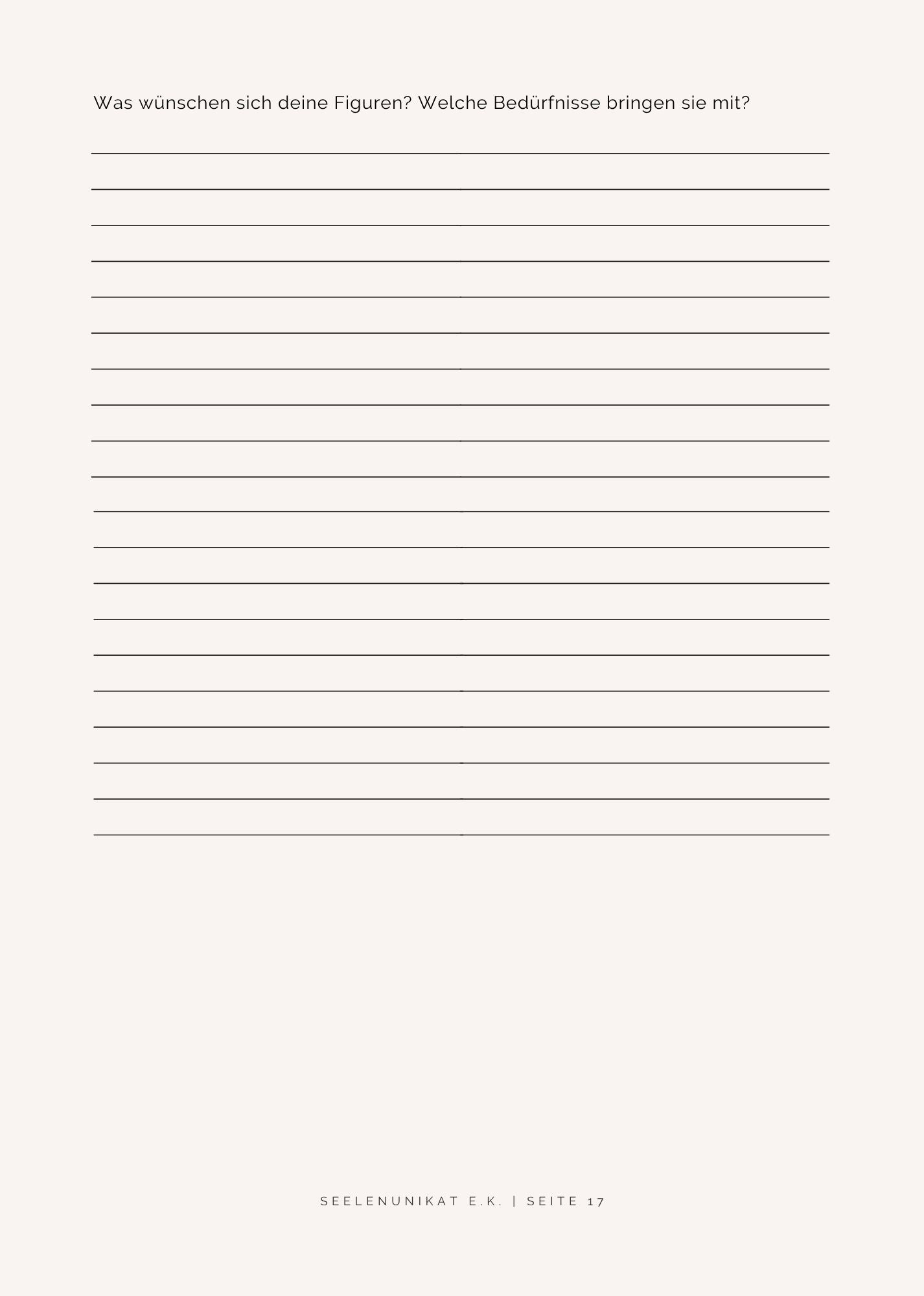 Workbook "Schreiben lernen"-Edition Roman