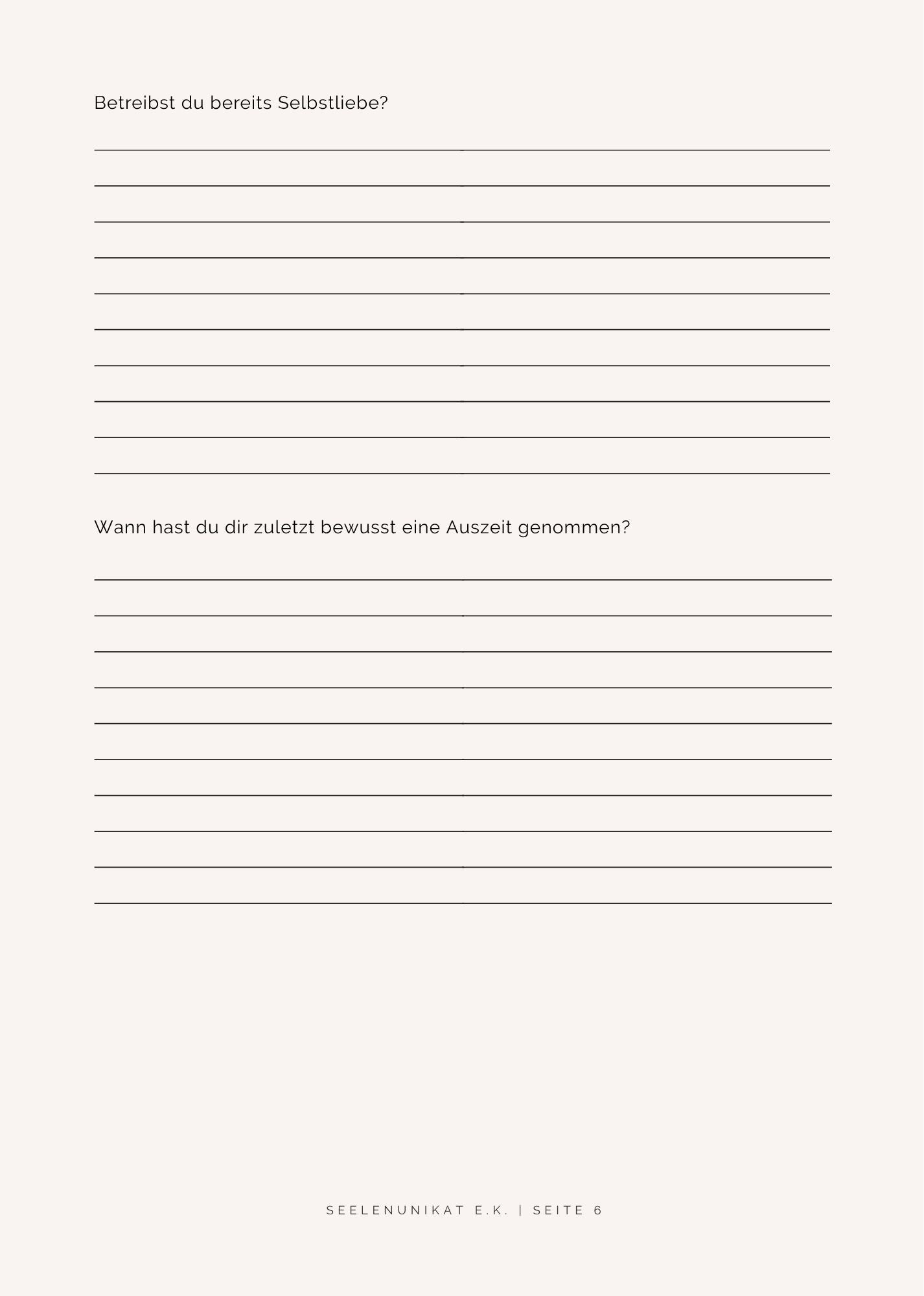 Workbook "Selbstliebe"